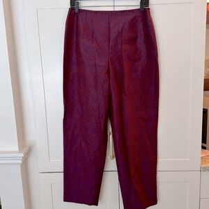 NWT-Ann Taylor Loft, Silk  Patterned Capris - Size 10